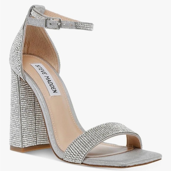 Steve Madden Women's Tiaa Rhinestone Heeled Sandal - Picture 1 of 3